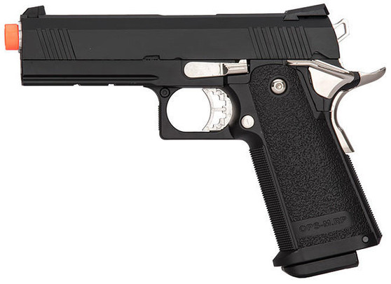 Golden Eagle IMF OPS-M.RP Hi-Capa Gas Blowback Airsoft Pistol, Black