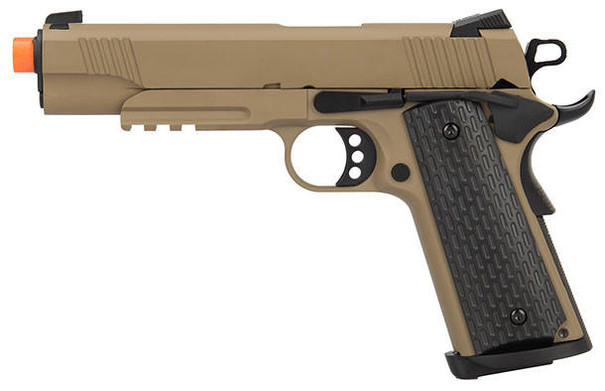 Army Armament Full Metal R28 1911 Desert Warrior GBB Airsoft Pistol, Tan