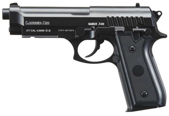 Lancer Air Saber X92 CO2 .177 Cal Full Metal Airgun Pistol, Black