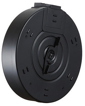 WellFire D98 1000 Round Drum Magazine, Black