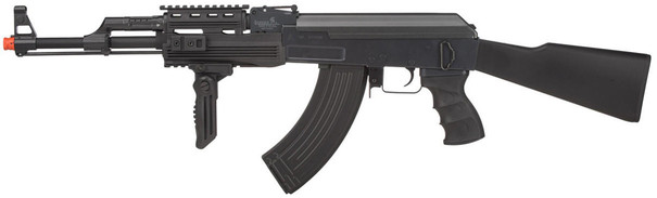 Lancer Tactical AK-47M RIS AEG Airsoft Rifle w/ Battery & Charger, Black