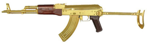 E&L AKMS 24K Gold Plated 10 Years Anniversary Limited Edition Airsoft AEG Rifle, Two-Tone