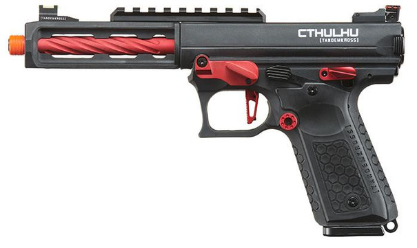 Tandemkross CTHULHU Gas Blow Back Airsoft Pistol, Black/Red