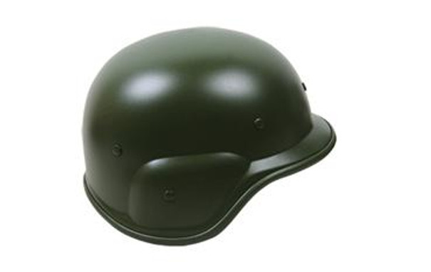Green Plastic Airsoft Helmet with Strap