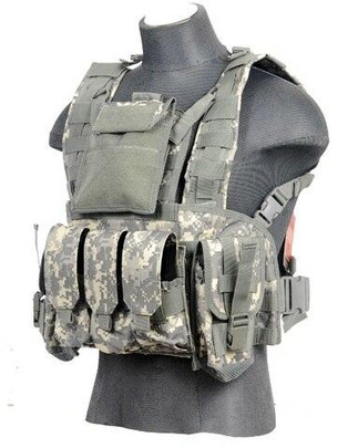 Lancer Tactical Modular Chest Rig with Pouches, ACU