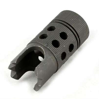 Tactical Version 1 Steel Airsoft Flash Hider, 14mm CCW Threaded, Rebar Cutter