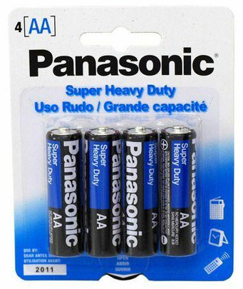 Panasonic Super Heavy Duty AA Batteries, 4 Pack
