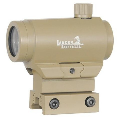 Lancer Tactical Full Metal Red/Green Dot Sight with Riser Mount, Tan