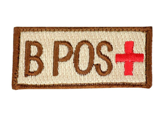 Raptors Tactical 1.5 Blood Type B POS Velcro Patch