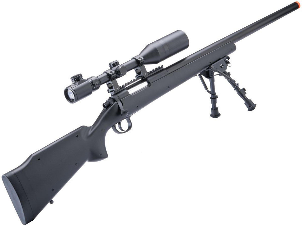 Double Eagle Sportsline M61 Bolt Action Airsoft Sniper Rifle, Black Airsoft Station