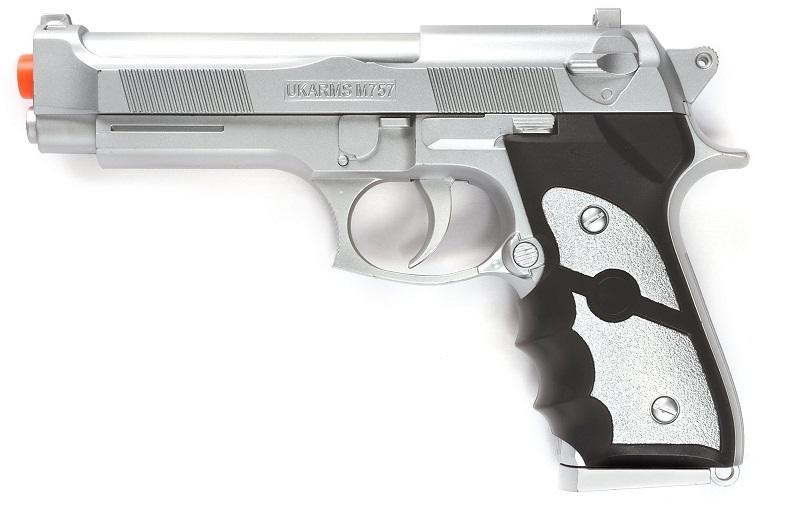 Beretta 92 Style Airsoft Spring Pistol - Silver