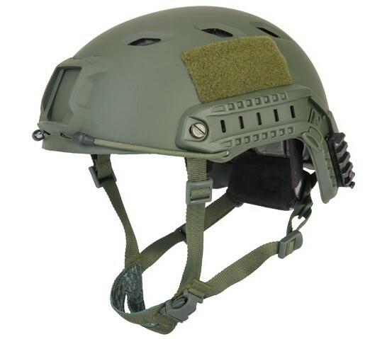 Lancer Tactical SpecOps Military Style NVG Helmet w/ Rails, OD