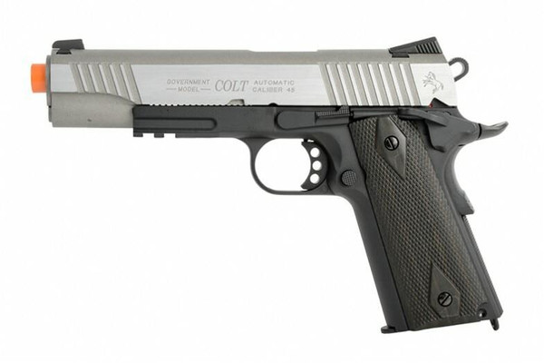 Pistola Softair Colt M1911 Rail Gun Tan Blowback CO2: Replica Full Metal Con Valigetta, 344 FPS, 1 Joule - 2