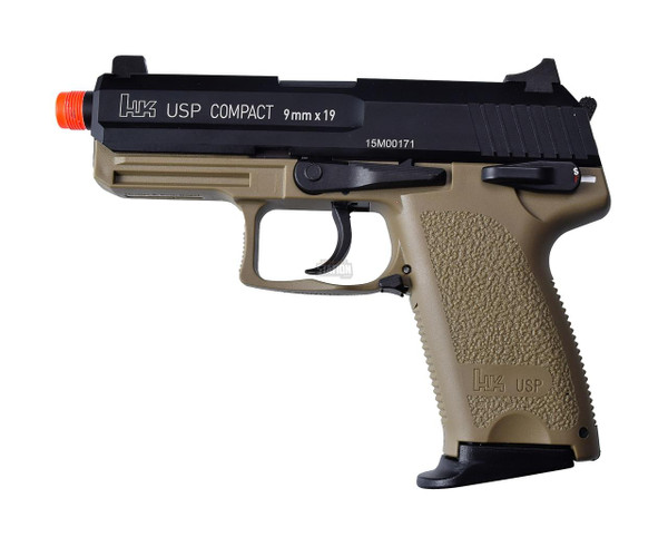 Heckler & Koch Full Metal USP Compact NS2 Airsoft Gas Blowback Gun by KWA,  Airsoft Guns, Gas Airsoft Pistols -  Airsoft Superstore