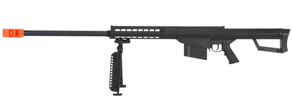 Lancer Tactical M 50 Cal Spring Airsoft Sniper Rifle W Bipod Black Lancer Tactical M 50 Cal Spring Airsoft Sniper Rifle W Bipod Black