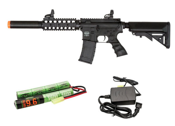 Valken Tactical Battle Machine M4 SD AEG V2.0 Airsoft Rifle, Black
