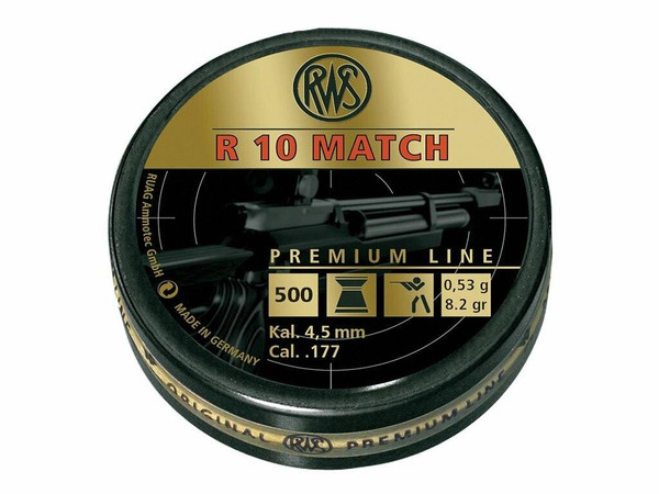 UMAREX RWS R10 Match Competition .177 Cal. 500 Count Wadcutter Pellets, 8.2 Grai UX-2315014