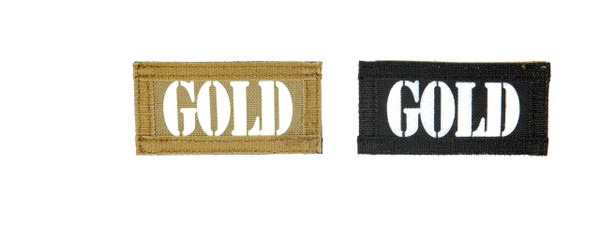 Gold Call Sign Patches, IR & Glow-In-The-Dark Set UK-AC-131G