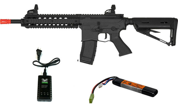 Valken ASL Series AEG Airsoft Rifle MOD-M, Black w/ LiPO Battery