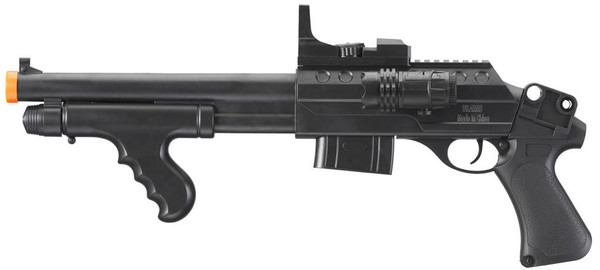UK Arms M0681A Spring Powered Pump Action Airsoft Shotgun, Black | Airsoft Stati