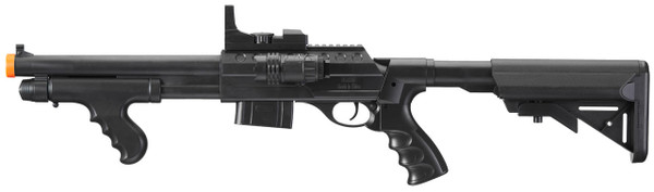 UK Arms M0681D Spring Powered Pump Action Airsoft Shotgun, Black | Airsoft Stati