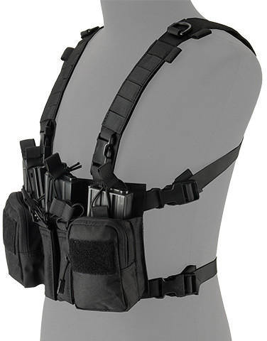 Lancer Tactical Adaptive Sniper Chest Rig, Black | Airsoft Station