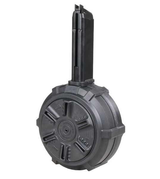 G&G SMC9 300R High Capacity Green Gas Drum Magazine, Black Airsoft