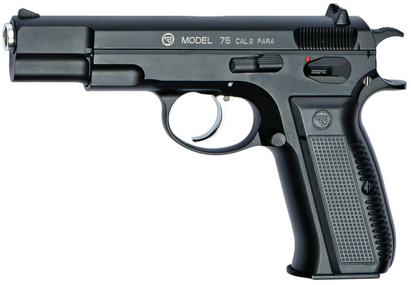 ASG CZ75 Full Metal Gas Blowback Airsoft Pistol, Black | Airsoft