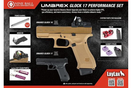 G&G LayLax NINE BALL Umarex Glock 17 Performance Set | Airsoft Station
