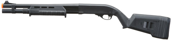 Golden Eagle M870 MP M-LOK Style 3/6-Shot Pump Action Gas Airsoft Shotgun, Black