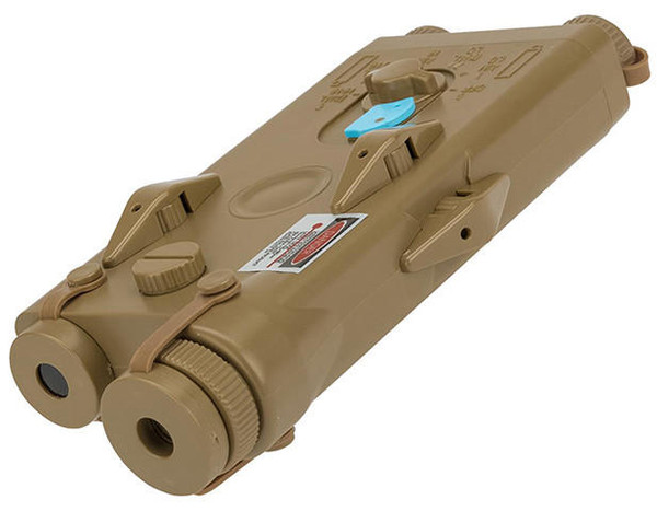 ACW External Battery Box with Integrated Laser PEQ 2, Dark Earth | Airsoft Stati UK-ACW-426-DE