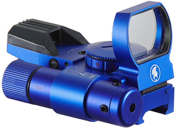Lancer Tactical Red / Green Dot Reflex Sight and Laser, Blue | Airsoft Station UK-CA-401BLG