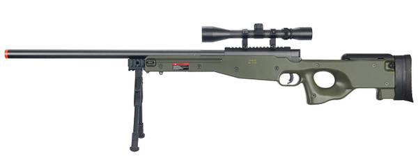 Well L96 AWP Bolt Action Airsoft Rifle w/ Bipod & Scope, OD Green