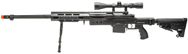 WellFire MB4412 Bolt Action Airsoft Sniper Rifle w/ Scope and