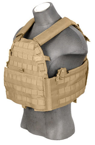 Lancer Tactical 69T4 1000D Nylon Tactical Vest, Tan | Airsoft Station