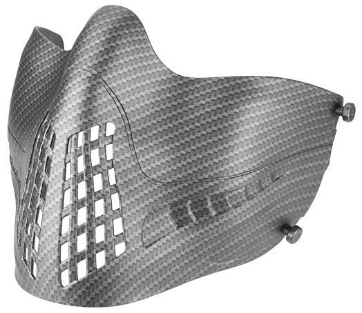 UK Arms Lower Attack Face Protection, Carbon Fiber | Airsoft Station UK-CA-MA38-CF