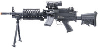 Cybergun FN Herstal M249 Featherweight Airsoft Machine Gun, Black