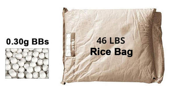 Lancer Tactical 46 lbs Rice Bag Airsoft 0.30g BBs, White | Airsoft Station