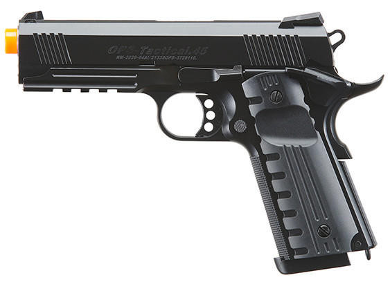 Golden Eagle 3322 1911 Gas Blowback Airsoft Pistol, Black