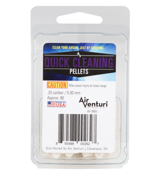 Air Venturi .20 Cal Quick Cleaning Pellets, 80ct | Airsoft Station AV-BN-3865