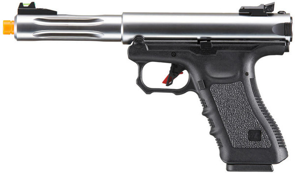 WE-Tech Galaxy Select Fire Premium S Gas Blowback Airsoft Pistol, Silver | Airso UK-WE-GX01PS-SV