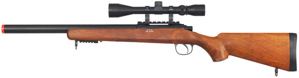 Airsoft Gun CYMA Standard VSR-10 Bolt Action Airsoft Sniper Rifle - Spring Powered, Wood Stock W/ Iron Sights VSR-10 Airsoft Rifle