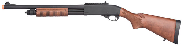 Golden Eagle M870 3/6-Shot Pump Action Gas Powered Airsoft Shotgun, Wood/Black |