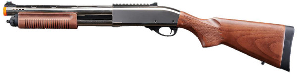 Golden Eagle M8885 3/6-Shot Pump Action Gas Airsoft Shotgun w/ Fiber Optic Sight
