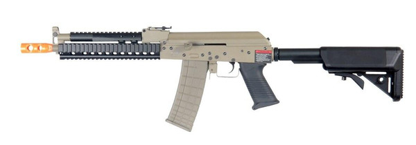 Lancer Tactical RIS AK Tactical AEG Airsoft Gun, Tan, LT-11T