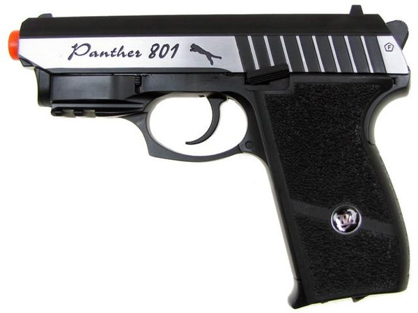 WG Panther 801 CO2 Airsoft Pistol, Full Metal Blowback, Black