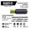 Klein Tools 32527 Screwdriver/Nut Driver (3/16, 3/8, 5/16, 1/4in, 3in)