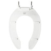 Church 2155SSCT 000 Toilet Seat (White, Plastic, 18.37 x 14.25 x 2.37in, Elongated)