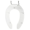 Church 2155SSCT 000 Toilet Seat (White, Plastic, 18.37 x 14.25 x 2.37in, Elongated)