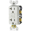 Leviton GFTR2-W Duplex Receptacle (White, 125VAC, 20A, 2P, 3W)